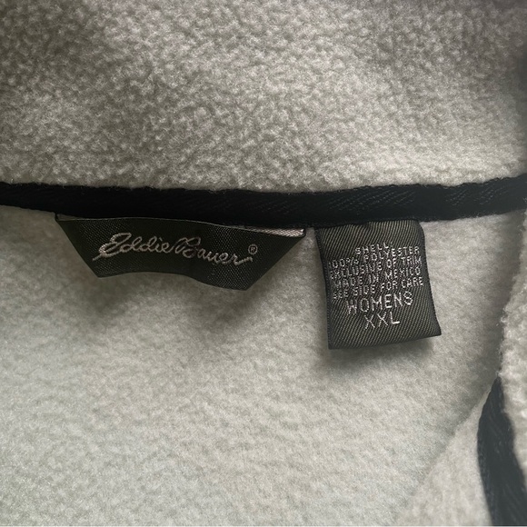 Eddie Bauer Light Green Fleece Full Zip Jacket Mock Neck Womens XXL - Picture 4 of 5